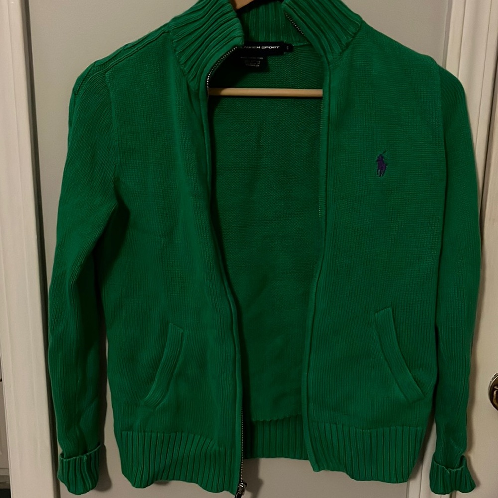 Ralph Lauren sport zip up sweater with pockets!